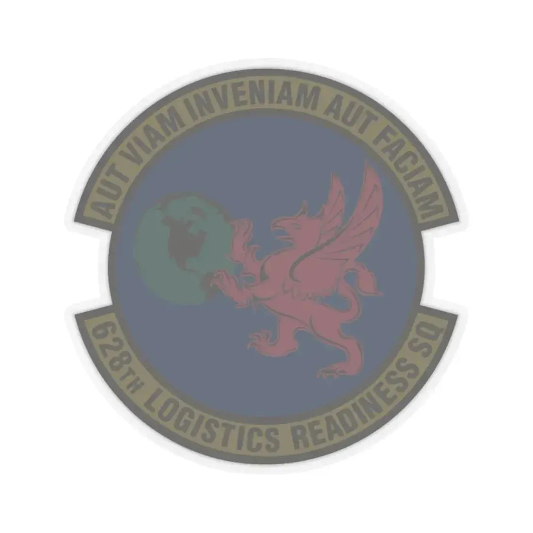 628 Logistics Readiness Squadron AMC (U.S. Air Force) STICKER Vinyl Kiss-Cut Decal 3 Inch Transparent - The Sticker Space
