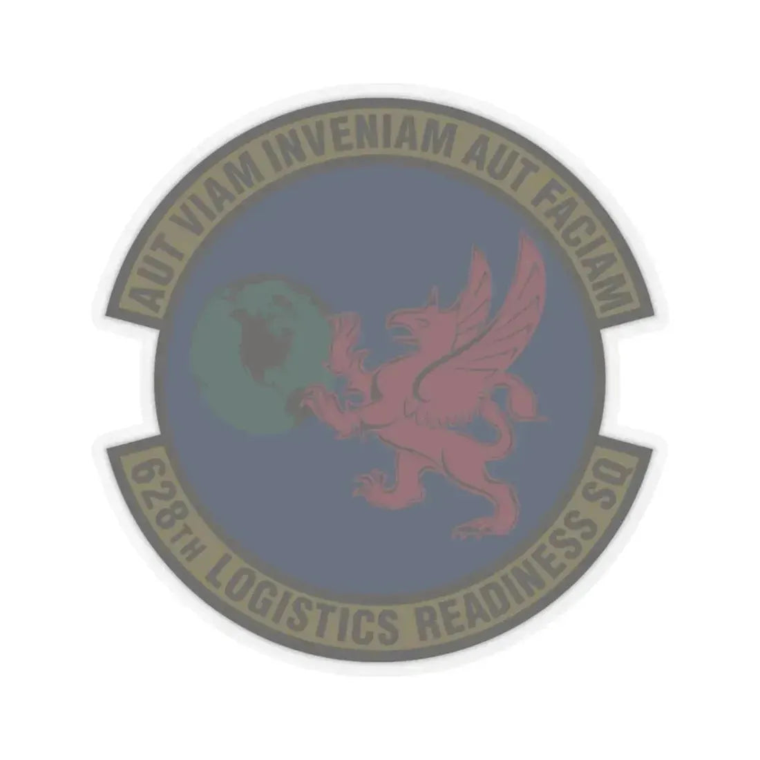 628 Logistics Readiness Squadron AMC (U.S. Air Force) STICKER Vinyl Kiss-Cut Decal 6 Inch Transparent - The Sticker Space