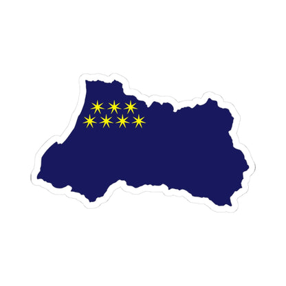 Flag-map of Ajara 2000-2004 (Georgia) STICKER Vinyl Kiss-Cut Decal