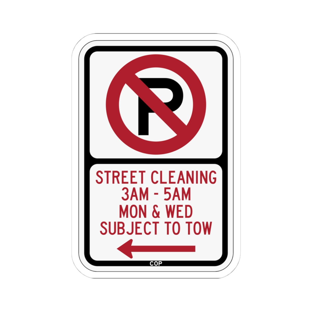 PBOT Road sign P1100R (Oregon) (Road Sign) STICKER Vinyl Kiss-Cut Decal