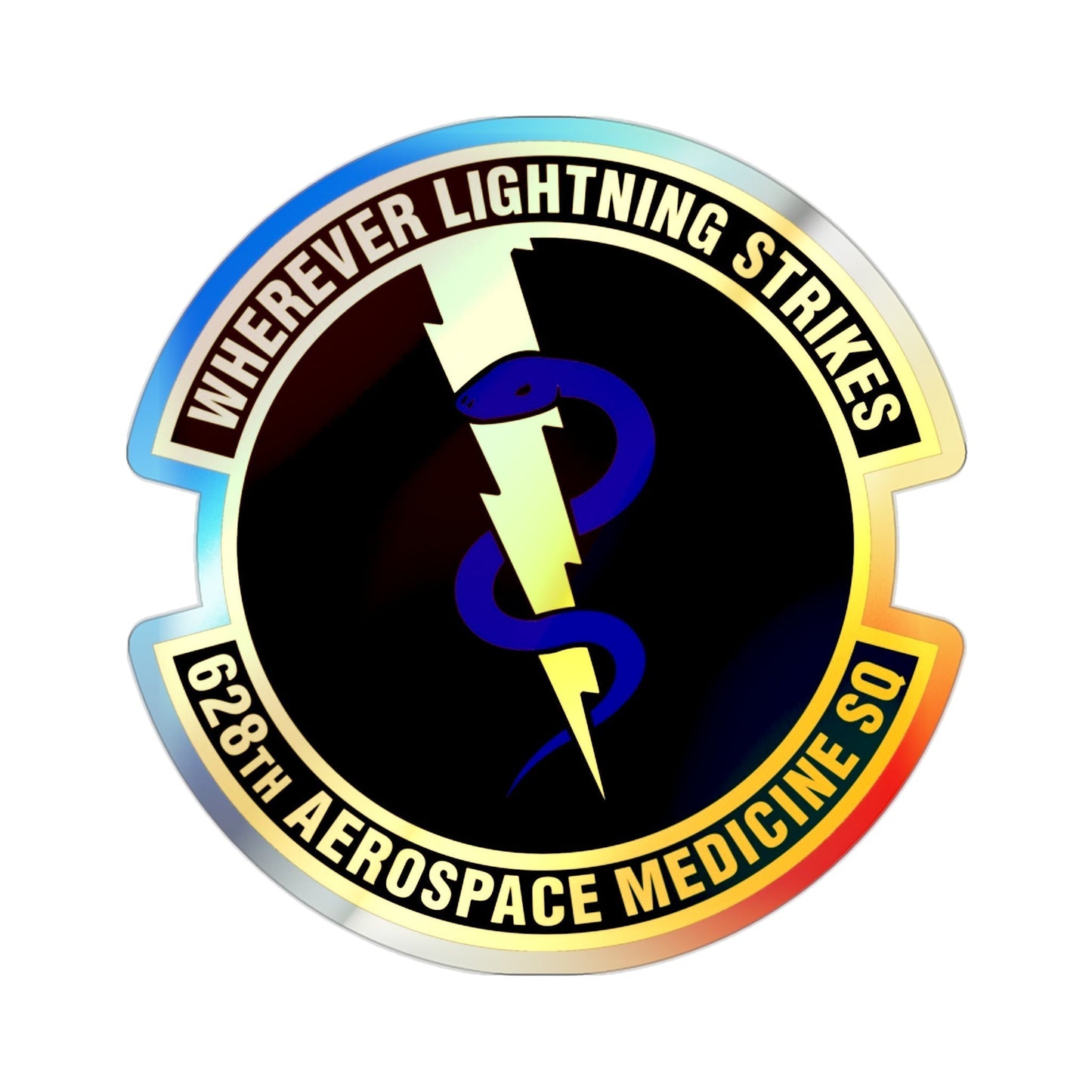 628th Aerospace Medicine Squadron (U.S. Air Force) Holographic STICKER Die-Cut Vinyl Decal-2 Inch-The Sticker Space