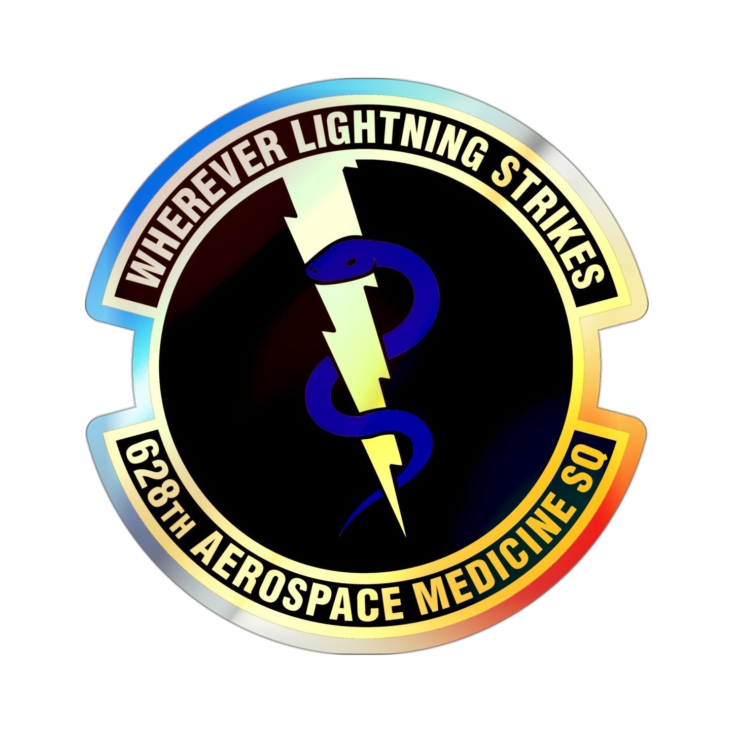 628th Aerospace Medicine Squadron (U.S. Air Force) Holographic STICKER Die-Cut Vinyl Decal-3 Inch-The Sticker Space