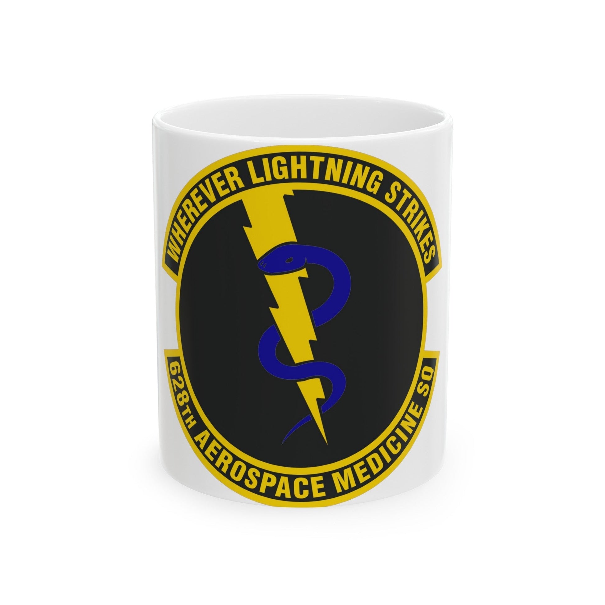 628th Aerospace Medicine Squadron (U.S. Air Force) White Coffee Mug-11oz-The Sticker Space