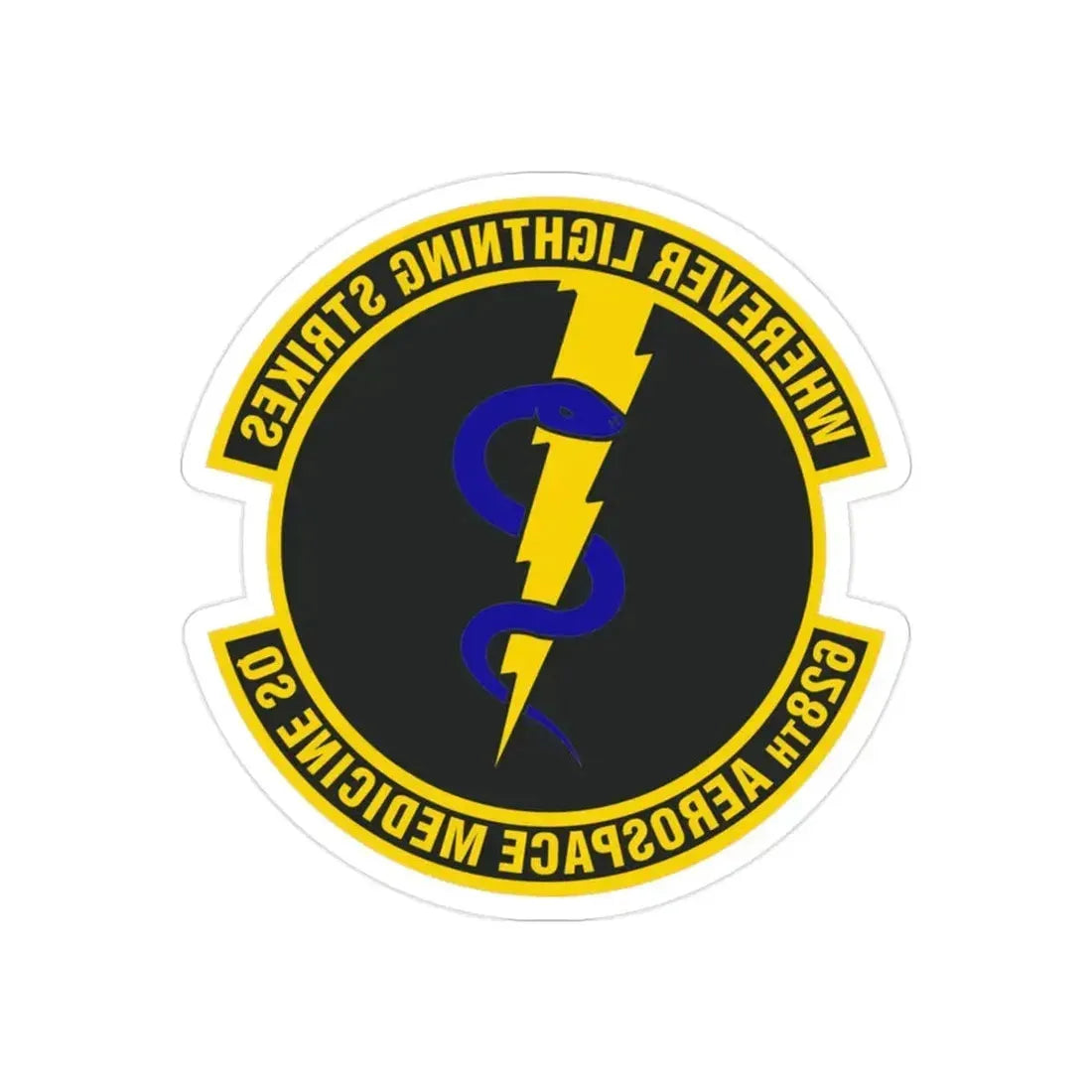 628th Aerospace Medicine Squadron (U.S. Air Force) REVERSE PRINT Transparent Die-Cut STICKER - The Sticker Space