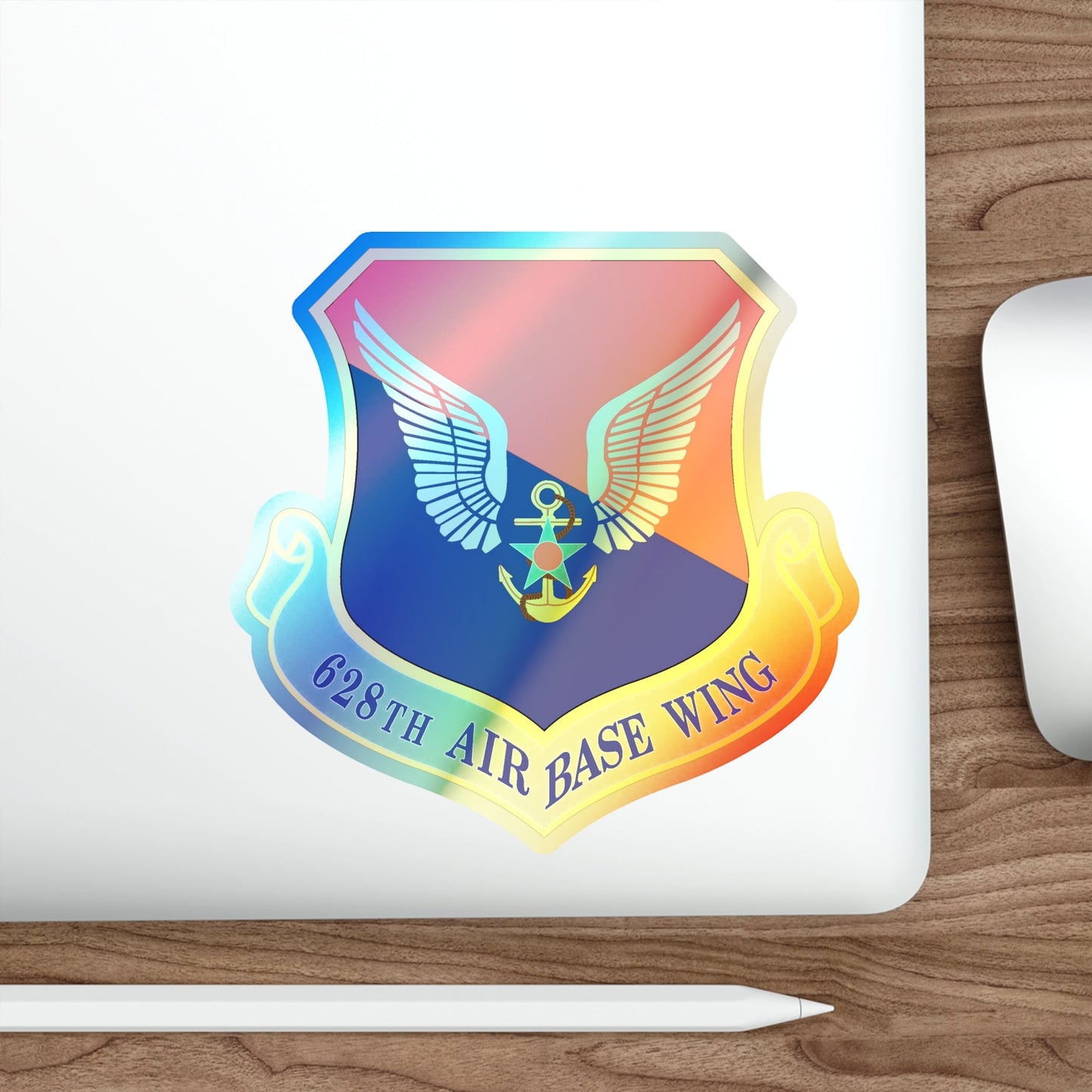 628th Air Base Wing (U.S. Air Force) Holographic STICKER Die-Cut Vinyl Decal-The Sticker Space