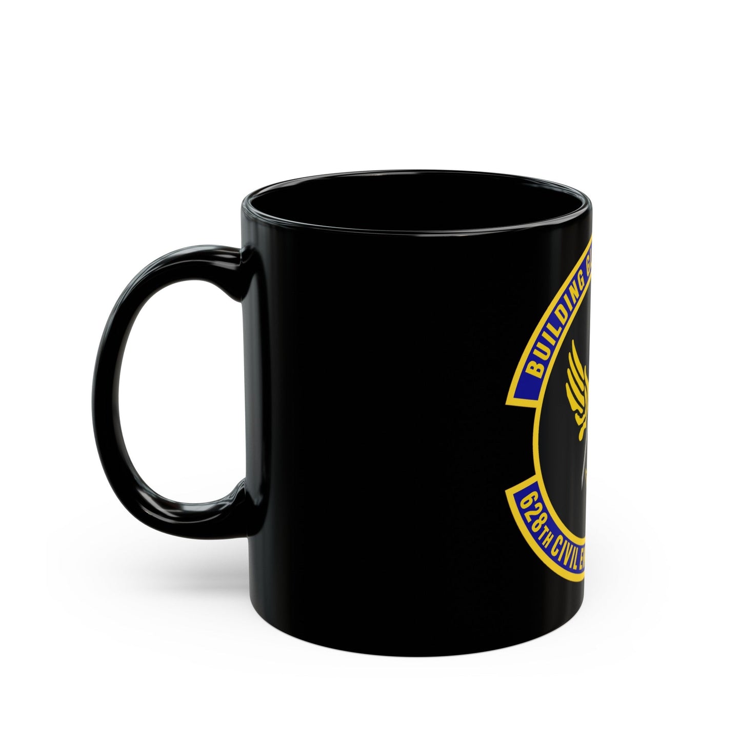 628th Civil Engineer Squadron (U.S. Air Force) Black Coffee Mug-The Sticker Space