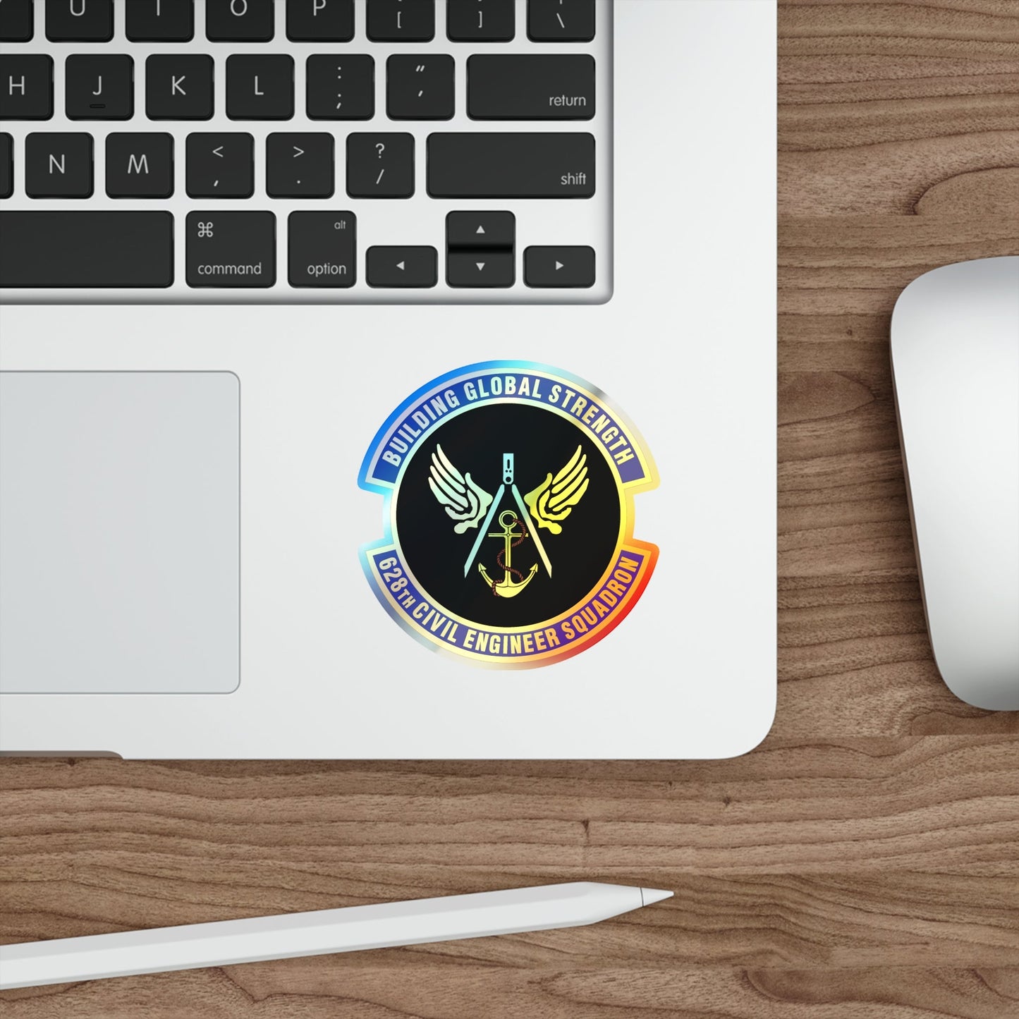 628th Civil Engineer Squadron (U.S. Air Force) Holographic STICKER Die-Cut Vinyl Decal-The Sticker Space