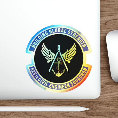 628th Civil Engineer Squadron (U.S. Air Force) Holographic STICKER Die-Cut Vinyl Decal-The Sticker Space