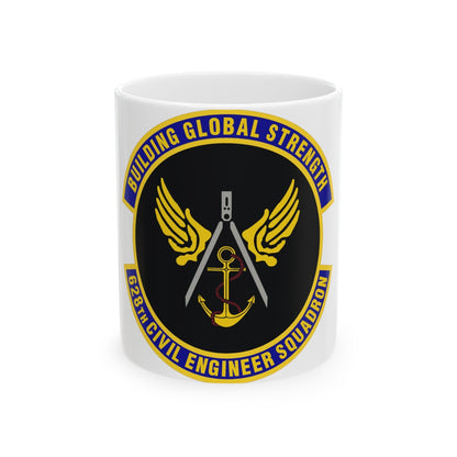 628th Civil Engineer Squadron (U.S. Air Force) White Coffee Mug-11oz-The Sticker Space