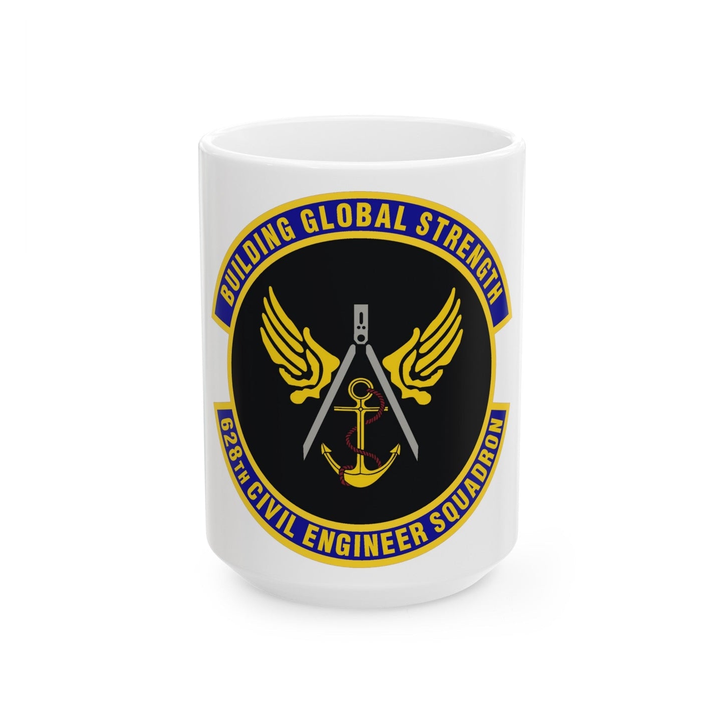 628th Civil Engineer Squadron (U.S. Air Force) White Coffee Mug-15oz-The Sticker Space