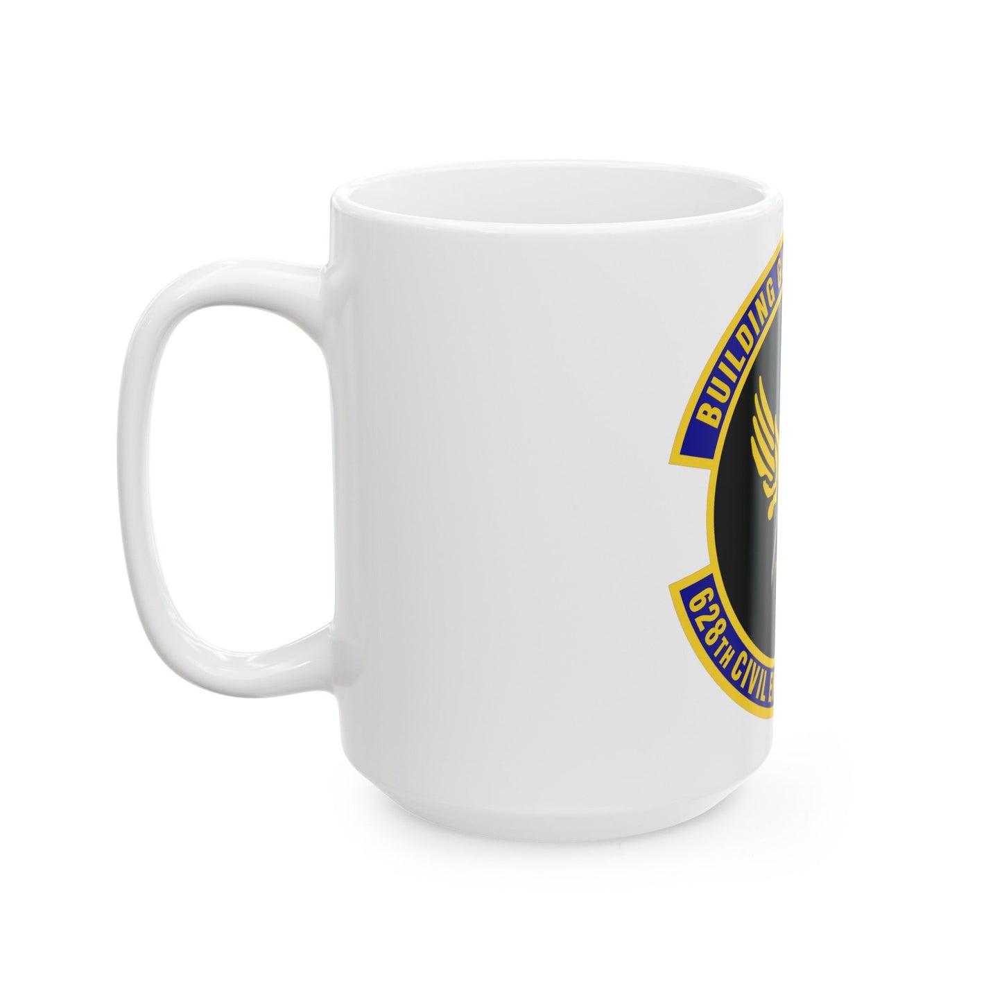 628th Civil Engineer Squadron (U.S. Air Force) White Coffee Mug-The Sticker Space