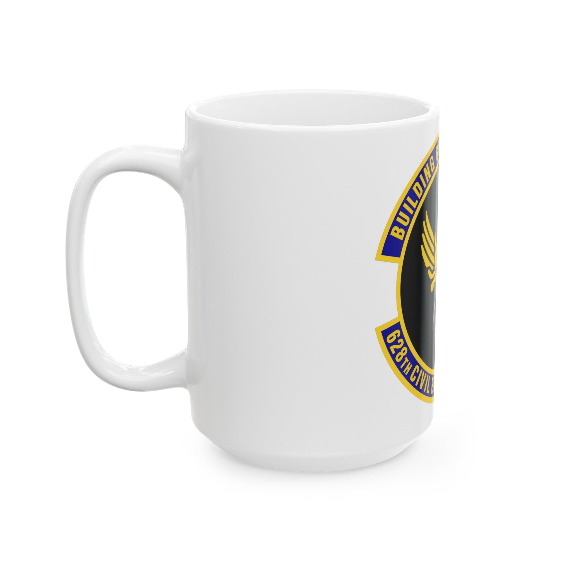 628th Civil Engineer Squadron (U.S. Air Force) White Coffee Mug-The Sticker Space