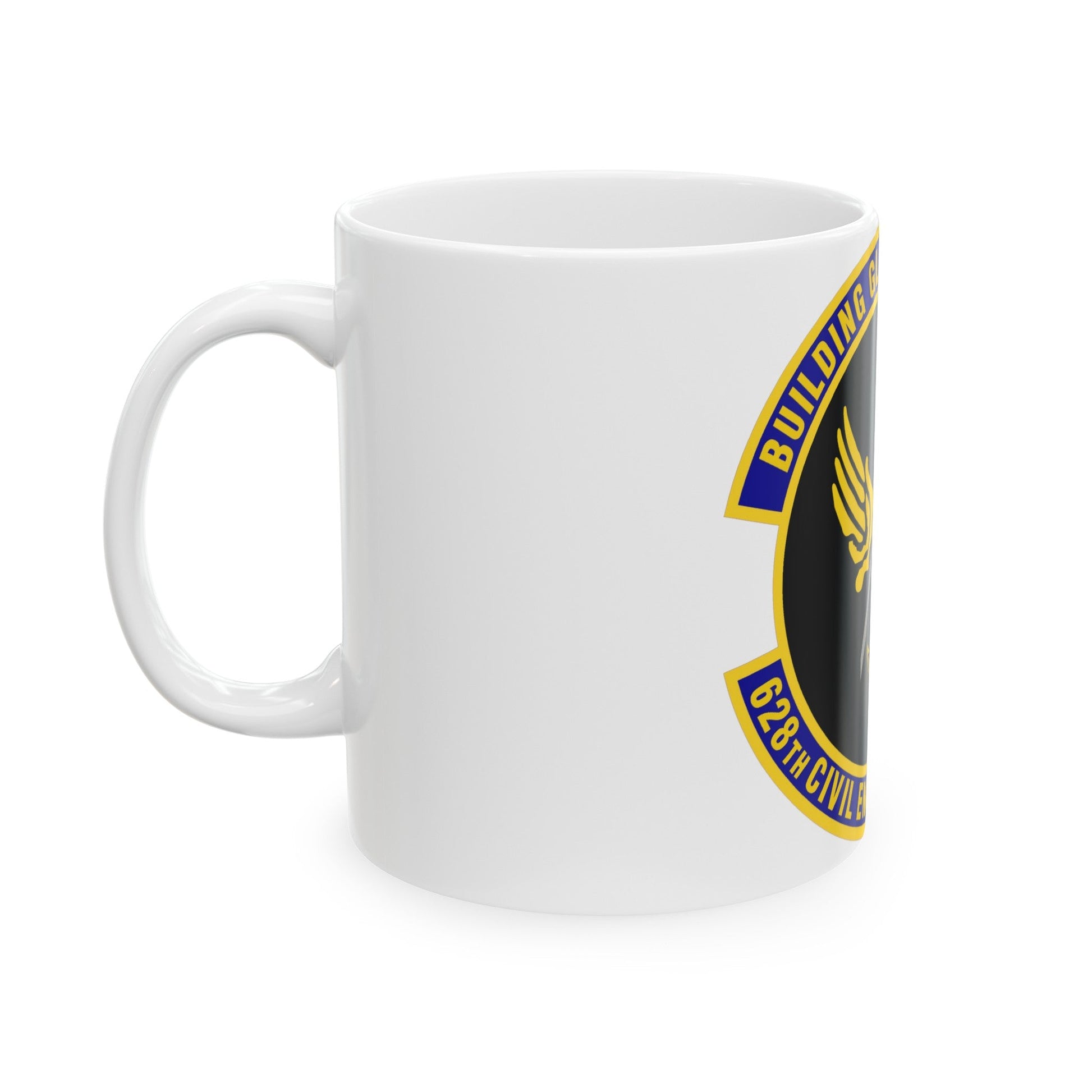 628th Civil Engineer Squadron (U.S. Air Force) White Coffee Mug-The Sticker Space