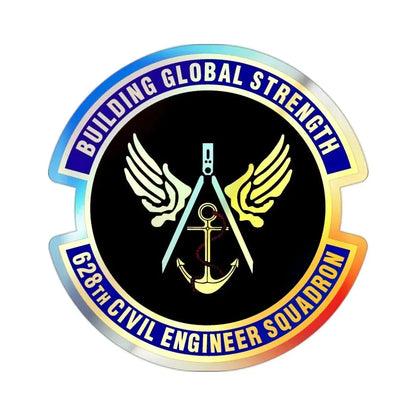 628th Civil Engineer Squadron (U.S. Air Force) Holographic STICKER Die-Cut Vinyl Decal - The Sticker Space