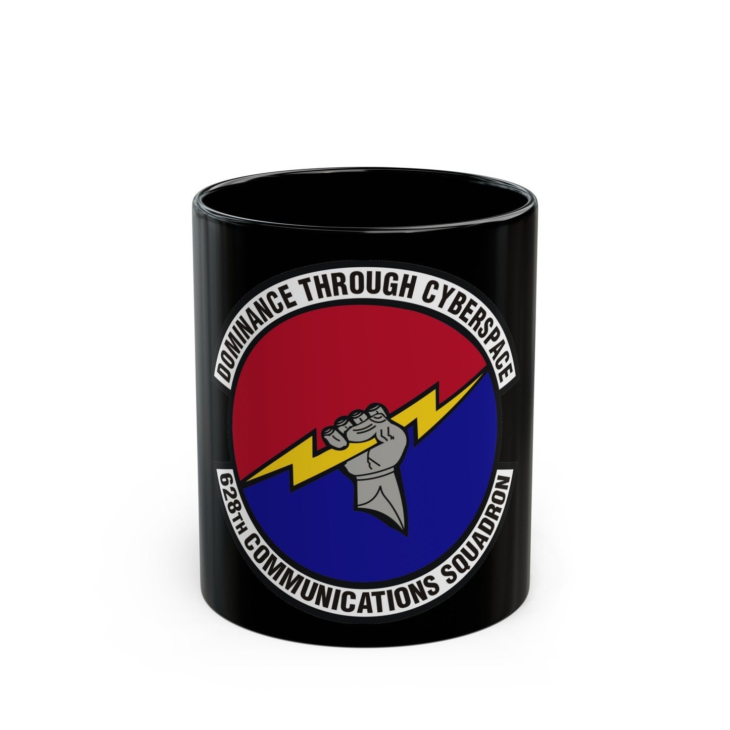 628th Communications Squadron (U.S. Air Force) Black Coffee Mug-11oz-The Sticker Space