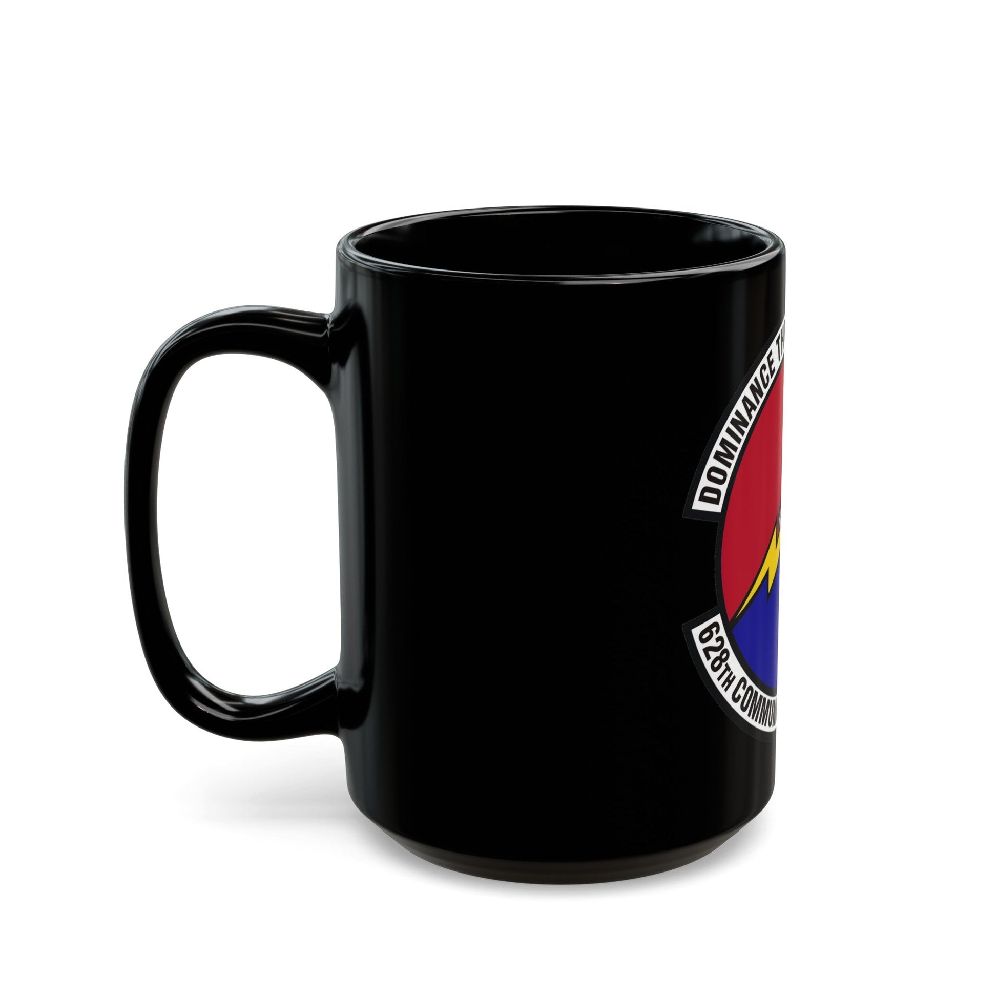 628th Communications Squadron (U.S. Air Force) Black Coffee Mug-The Sticker Space