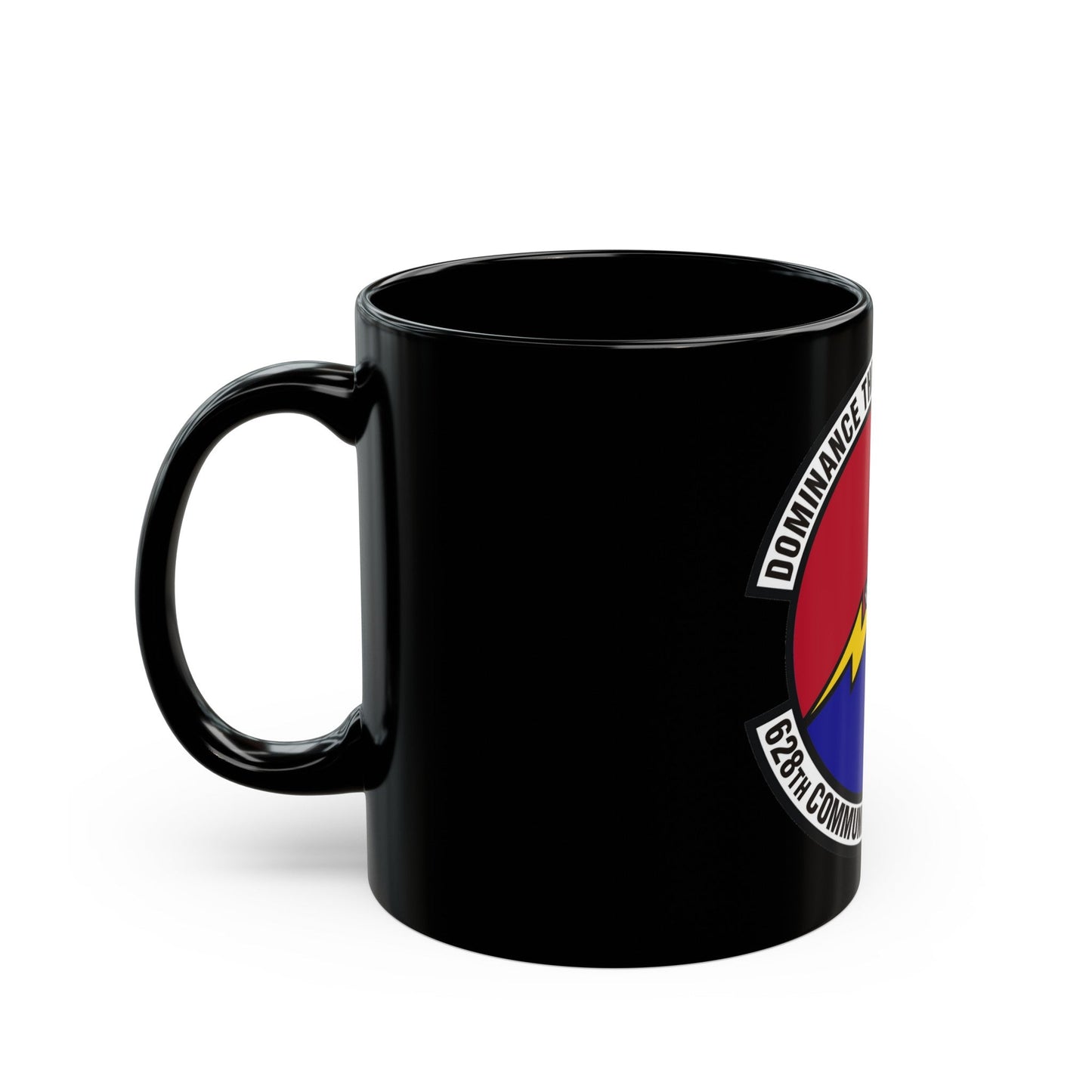 628th Communications Squadron (U.S. Air Force) Black Coffee Mug-The Sticker Space