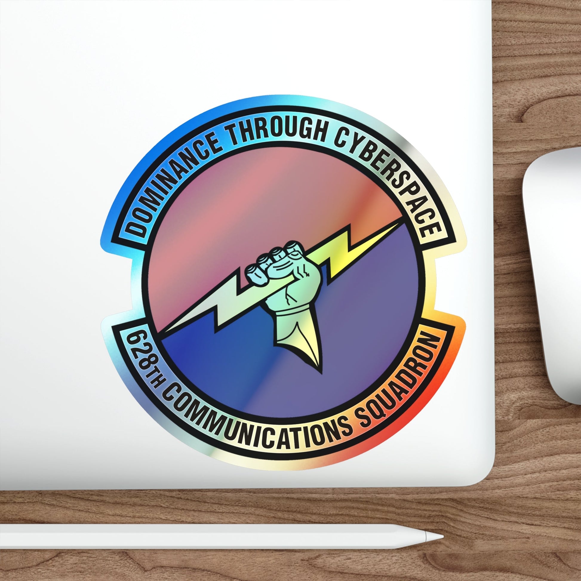 628th Communications Squadron (U.S. Air Force) Holographic STICKER Die-Cut Vinyl Decal-The Sticker Space