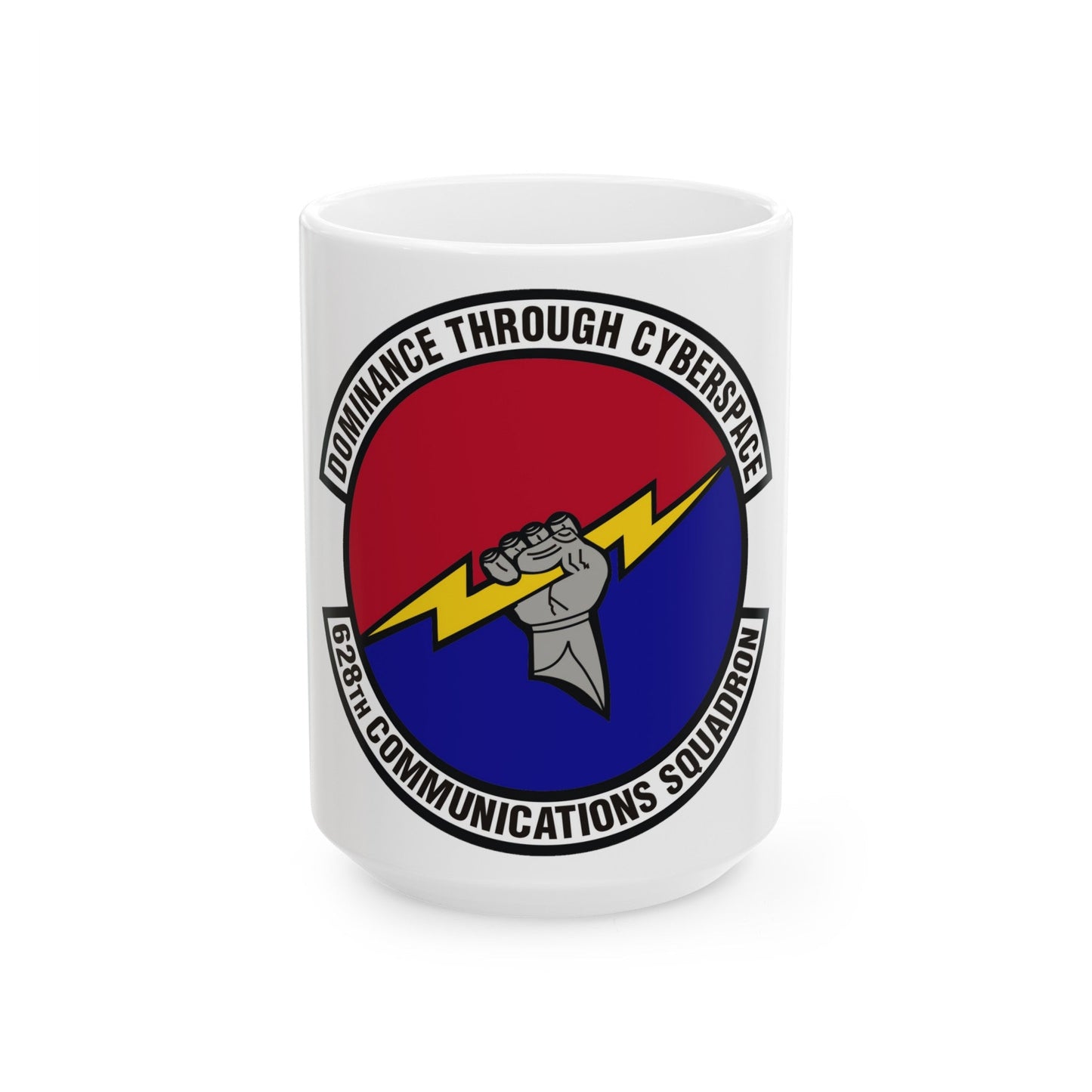 628th Communications Squadron (U.S. Air Force) White Coffee Mug-15oz-The Sticker Space