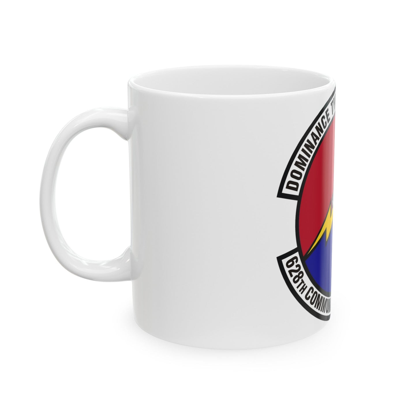 628th Communications Squadron (U.S. Air Force) White Coffee Mug-The Sticker Space