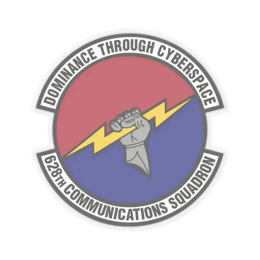 628th Communications Squadron (U.S. Air Force) STICKER Vinyl Kiss-Cut Decal 2 Inch Transparent - The Sticker Space