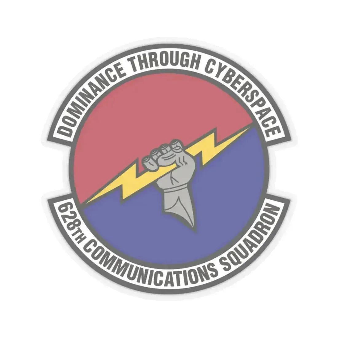 628th Communications Squadron (U.S. Air Force) STICKER Vinyl Kiss-Cut Decal 3 Inch Transparent - The Sticker Space