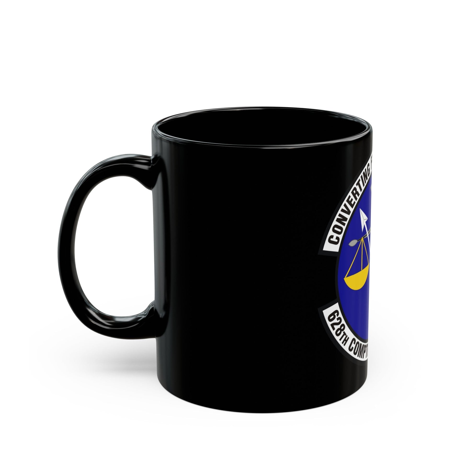 628th Comptroller Squadron (U.S. Air Force) Black Coffee Mug-The Sticker Space