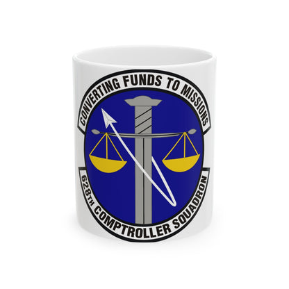 628th Comptroller Squadron (U.S. Air Force) White Coffee Mug-11oz-The Sticker Space