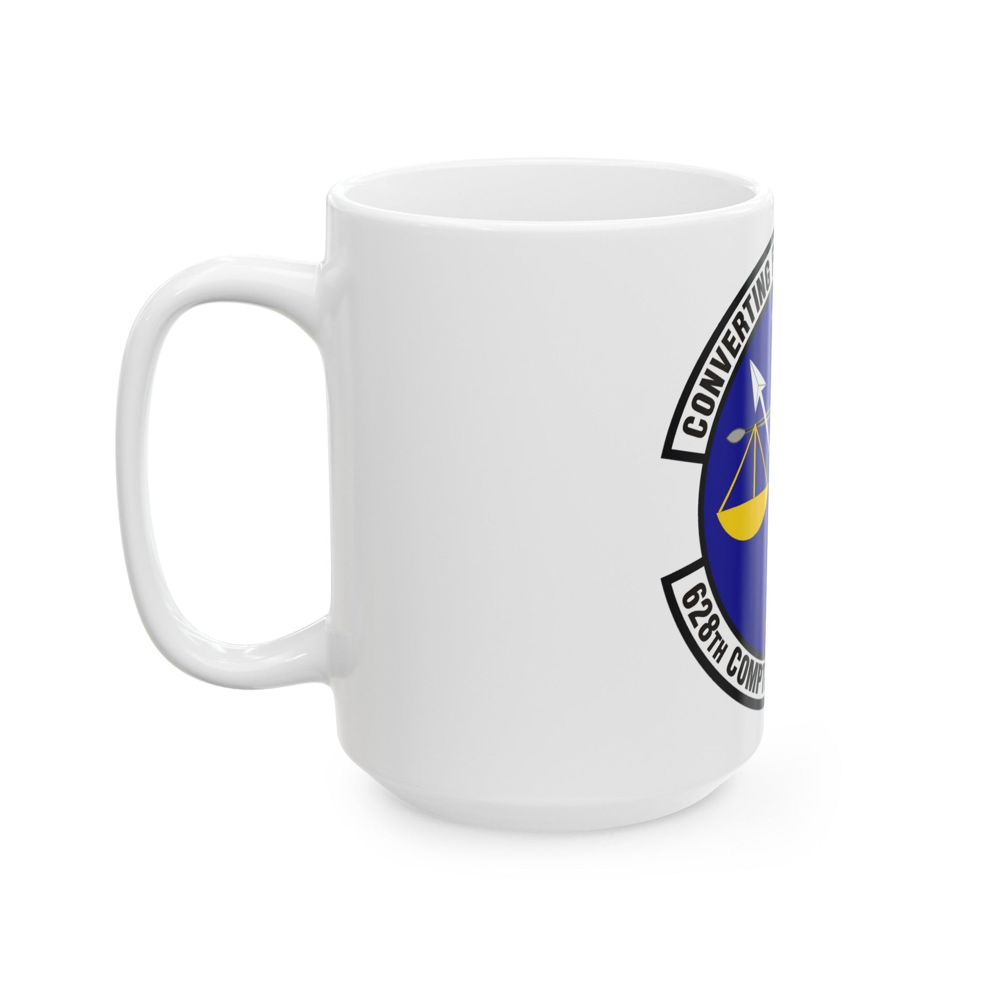 628th Comptroller Squadron (U.S. Air Force) White Coffee Mug-The Sticker Space