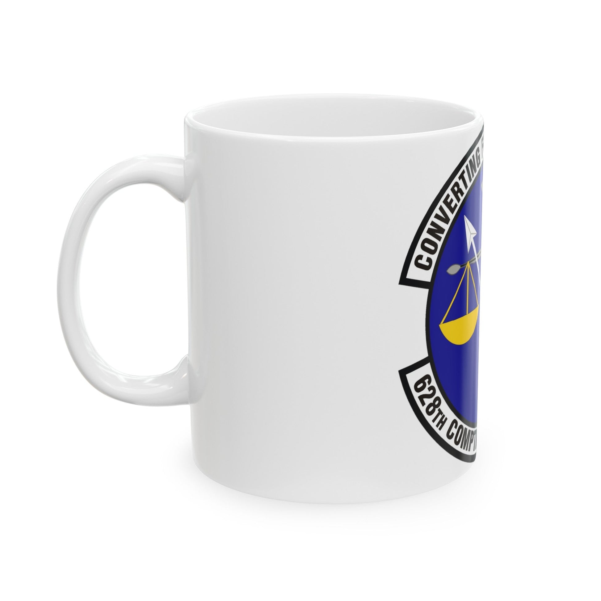 628th Comptroller Squadron (U.S. Air Force) White Coffee Mug-The Sticker Space