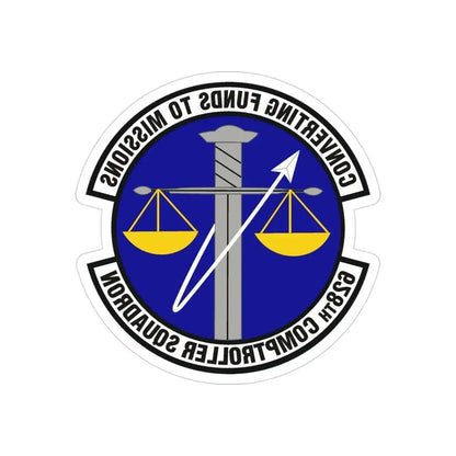628th Comptroller Squadron (U.S. Air Force) REVERSE PRINT Transparent Die-Cut STICKER - The Sticker Space