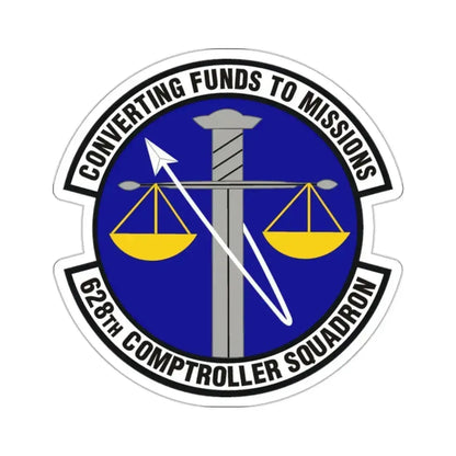 628th Comptroller Squadron (U.S. Air Force) STICKER Vinyl Kiss-Cut Decal 2 Inch White - The Sticker Space