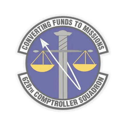 628th Comptroller Squadron (U.S. Air Force) STICKER Vinyl Kiss-Cut Decal 3 Inch Transparent - The Sticker Space