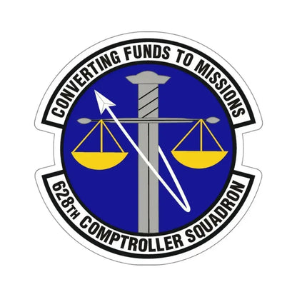 628th Comptroller Squadron (U.S. Air Force) STICKER Vinyl Kiss-Cut Decal 4 Inch White - The Sticker Space
