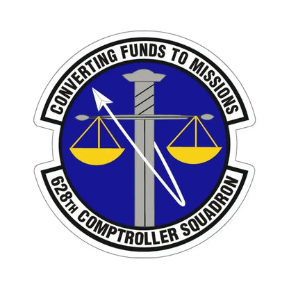 628th Comptroller Squadron (U.S. Air Force) STICKER Vinyl Kiss-Cut Decal 6 Inch White - The Sticker Space