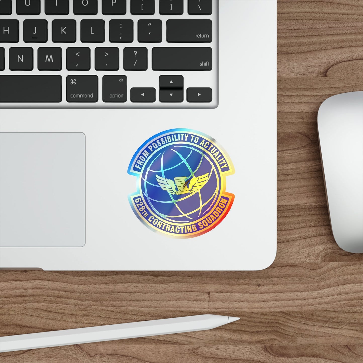 628th Contracting Squadron (U.S. Air Force) Holographic STICKER Die-Cut Vinyl Decal-The Sticker Space