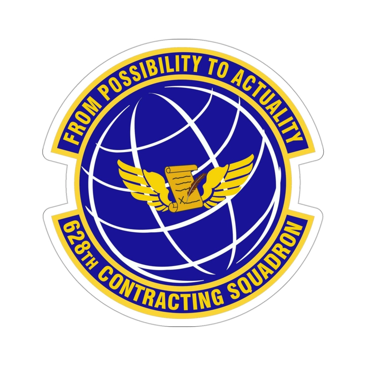 628th Contracting Squadron (U.S. Air Force) STICKER Vinyl Die-Cut Decal-3 Inch-The Sticker Space