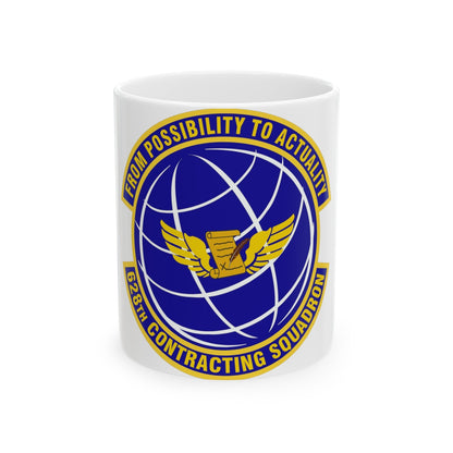 628th Contracting Squadron (U.S. Air Force) White Coffee Mug-11oz-The Sticker Space