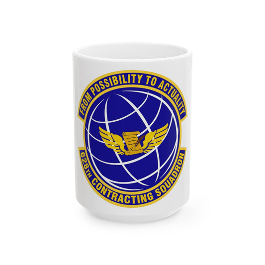 628th Contracting Squadron (U.S. Air Force) White Coffee Mug-15oz-The Sticker Space