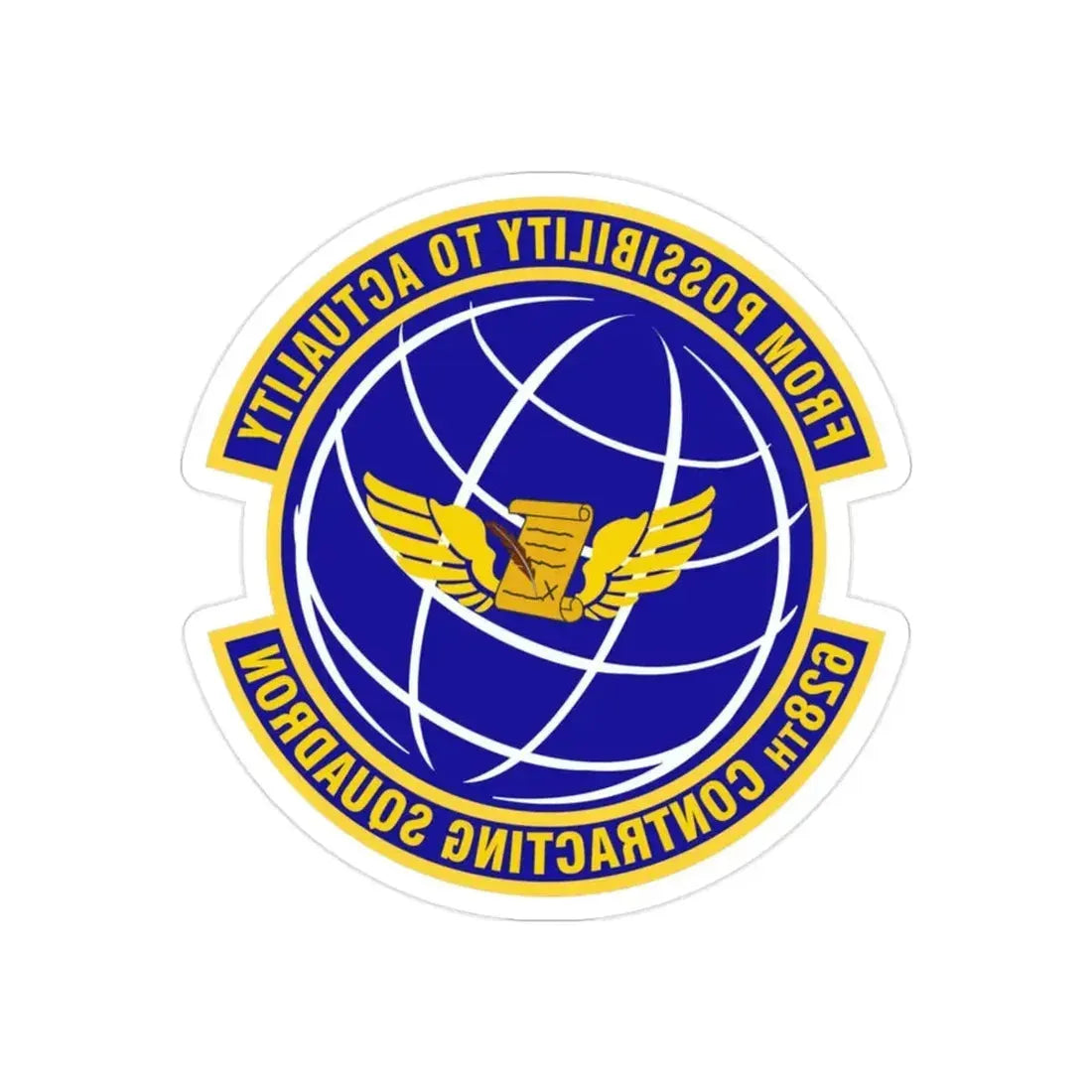 628th Contracting Squadron (U.S. Air Force) REVERSE PRINT Transparent Die-Cut STICKER - The Sticker Space