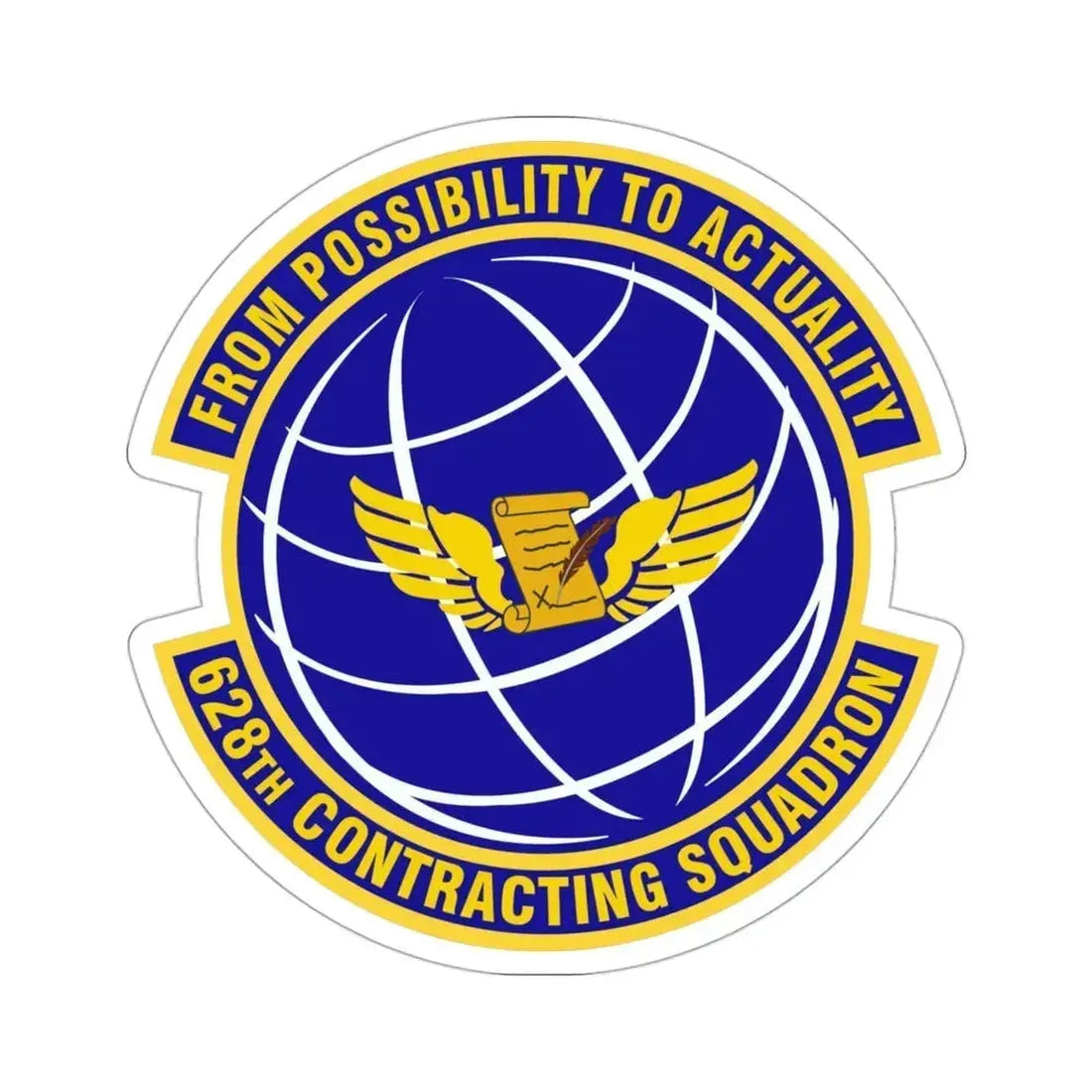628th Contracting Squadron (U.S. Air Force) STICKER Vinyl Die-Cut Decal 3 Inch - The Sticker Space