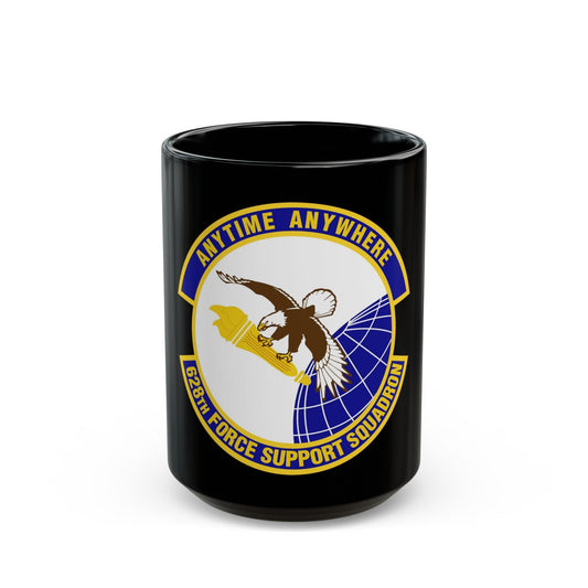 628th Force Support Squadron (U.S. Air Force) Black Coffee Mug-15oz-The Sticker Space