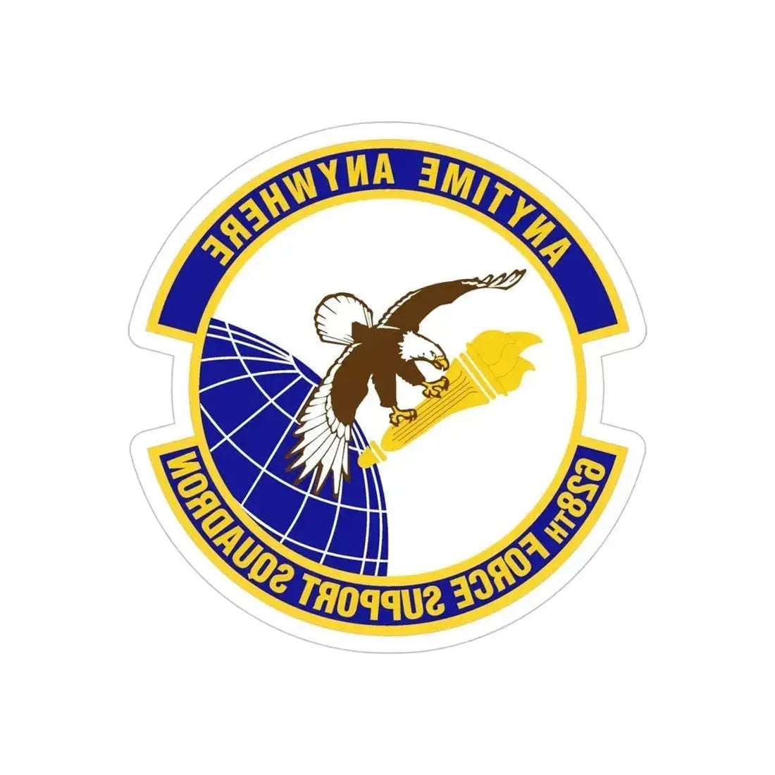 628th Force Support Squadron (U.S. Air Force) REVERSE PRINT Transparent Die-Cut STICKER 5 Inch Die-Cut Transparent - The Sticker Space