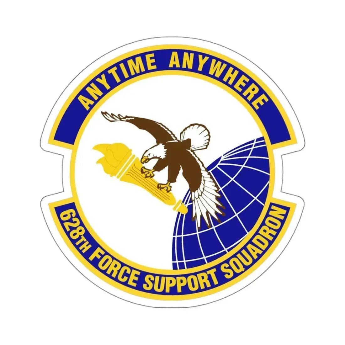 628th Force Support Squadron (U.S. Air Force) STICKER Vinyl Kiss-Cut Decal 4 Inch White - The Sticker Space