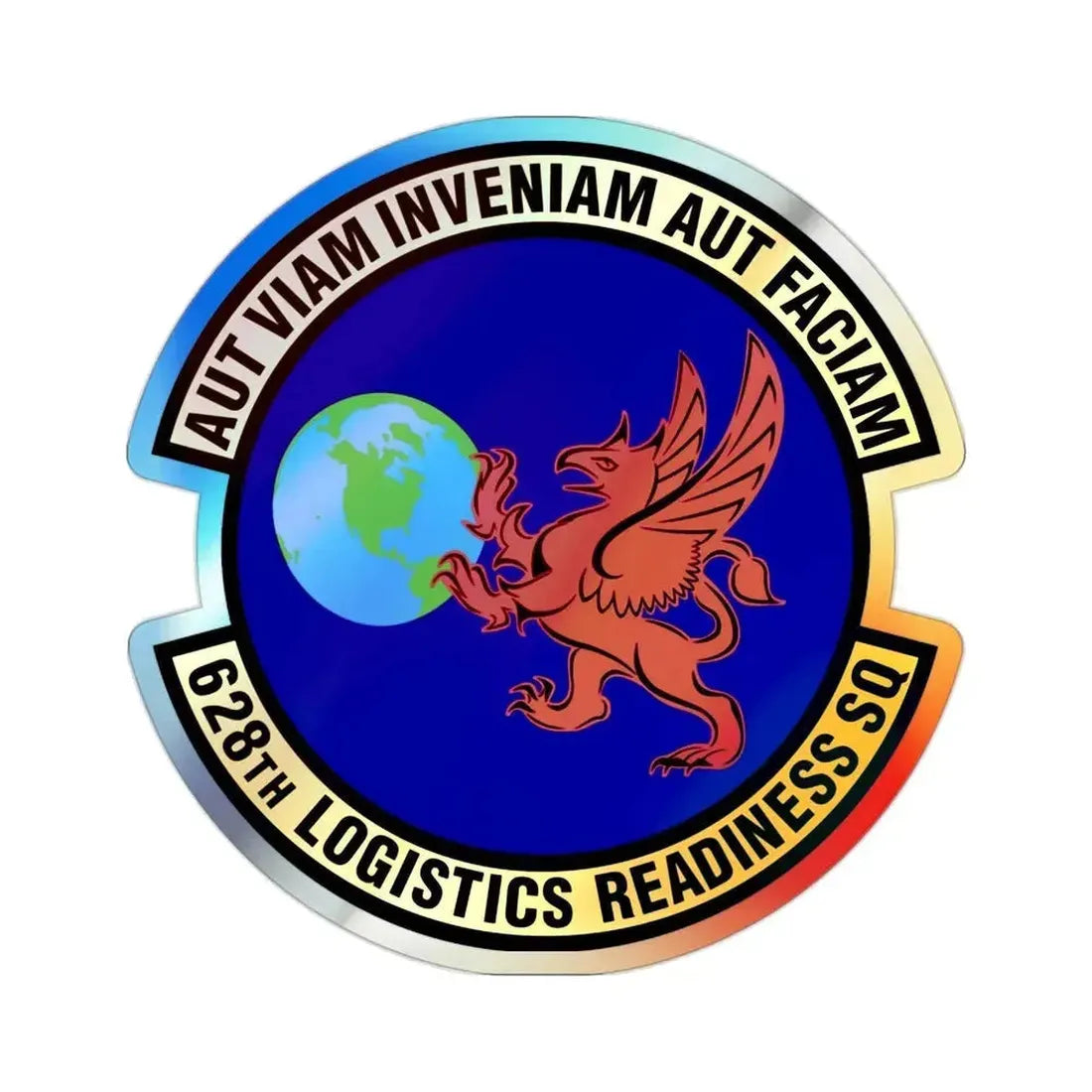 628th Logistics Readiness Squadron (U.S. Air Force) Holographic STICKER Die-Cut Vinyl Decal 2 Inch Holographic - The Sticker Space