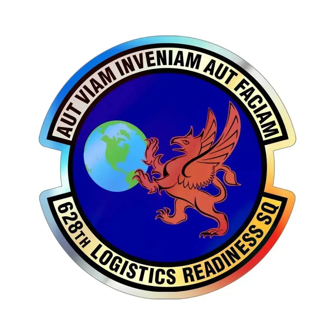 628th Logistics Readiness Squadron (U.S. Air Force) Holographic STICKER Die-Cut Vinyl Decal 4 Inch Holographic - The Sticker Space