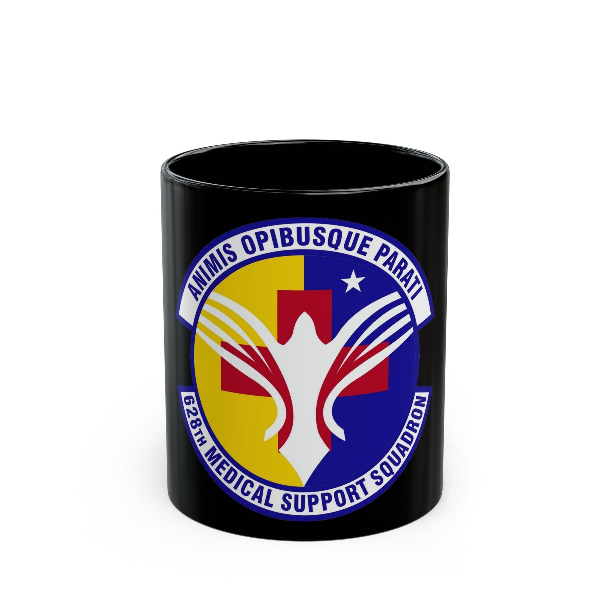 628th Medical Support Squadron (U.S. Air Force) Black Coffee Mug-11oz-The Sticker Space