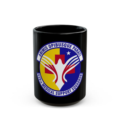 628th Medical Support Squadron (U.S. Air Force) Black Coffee Mug-15oz-The Sticker Space