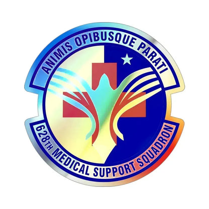 628th Medical Support Squadron (U.S. Air Force) Holographic STICKER Die-Cut Vinyl Decal 3 Inch Holographic - The Sticker Space