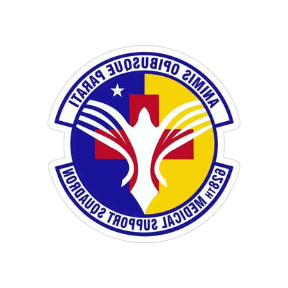 628th Medical Support Squadron (U.S. Air Force) REVERSE PRINT Transparent Die-Cut STICKER 4 Inch Die-Cut Transparent - The Sticker Space